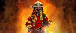 Plakat bohater radiowy chronić strażak ratownika