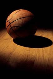 Naklejka koszykówka sport piłka drewniana podłoga kolegialny