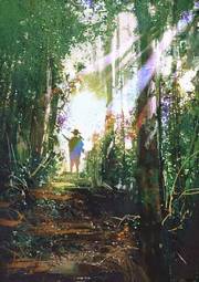 Obraz na płótnie mężczyzna las góra droga