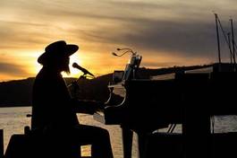 Fotoroleta jezioro morze muzyka słońce
