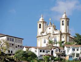 Obraz na płótnie brazylia niebo kościół miasto żółty
