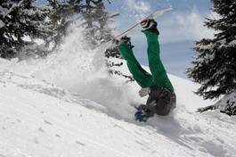 Fototapeta snowboard niebo góra wyścig
