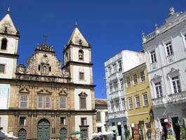 Naklejka kościół brazylia wieża kościelna niebo salwador