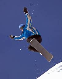 Fotoroleta sportowy snowboard śnieg góra sporty zimowe