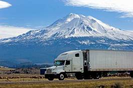 Fototapeta ciężarówka autostrada ameryka góra ekspresowy