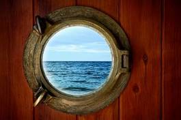 Fototapeta widok oceanu z okna kajuty