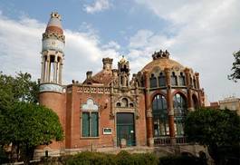 Naklejka architektura barcelona europa hiszpania krzyż
