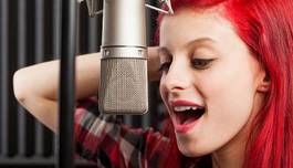 Fotoroleta karaoke przepiękny śpiew muzyka