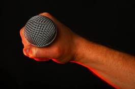 Obraz na płótnie śpiew zabawa gwiazda mikrofon pop