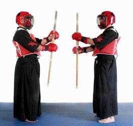 Naklejka orientalne samuraj wojennego ostry bushido