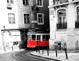 Plakat tramwaj w lizbonie