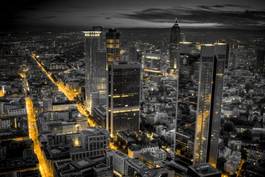 Obraz na płótnie frankfurt nocą