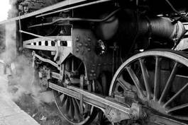 Fotoroleta koła starej lokomotywy