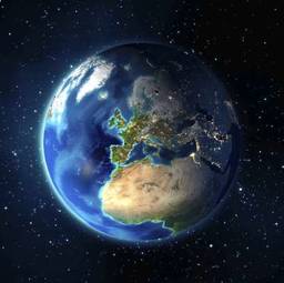 Naklejka ziemia: europa - widok z kosmosu