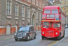 Fotoroleta czerwony autobus