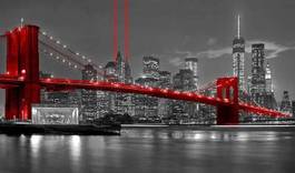 Obraz na płótnie most brookliński 2 - one color