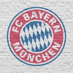Naklejka logo fc bayern monacium na murze