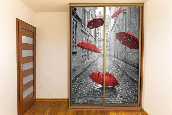 Naklejka fruwające parasolki - inspiracja