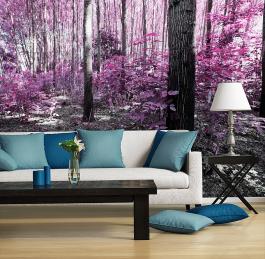 Fototapeta las w odcieniach purpury