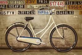 Naklejka transport vintage retro kolarstwo antyczny