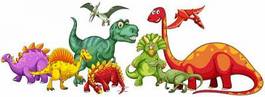 Plakat dziki dinozaur zwierzę
