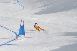 Plakat narty narciarz vancouver sport