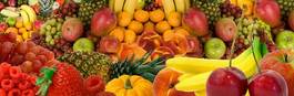 Plakat panorama zdrowy owoc jedzenie