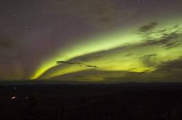 Obraz na płótnie noc alaska drzewa natura gwiazda