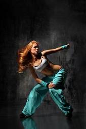 Plakat aerobik tancerz moda fitness taniec