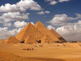 Plakat pustynia afryka egipt piramida