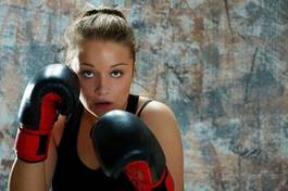 Obraz na płótnie ciało dziewczynka bokser zdrowy ćwiczenie