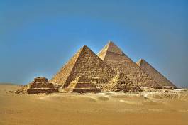 Plakat pustynia egipt piramida wakat piasek