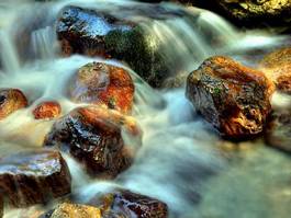 Naklejka jesień wodospad woda