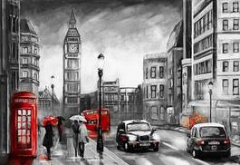 Plakat londyn architektura obraz