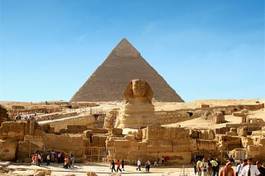 Naklejka egipt pustynia afryka niebo piramida