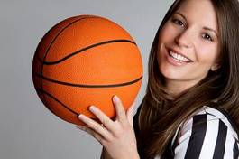 Plakat moda uśmiech piękny ładny koszykówka