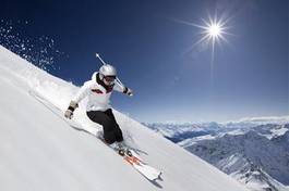 Plakat wzgórze sporty ekstremalne panorama ruch słońce