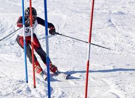 Obraz na płótnie narty natura lekkoatletka śnieg