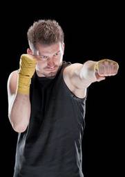 Plakat lekkoatletka bokser mężczyzna
