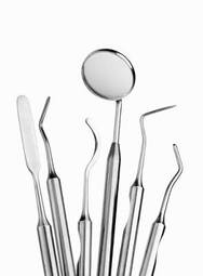 Naklejka zestaw narzędzi dentystycznych
