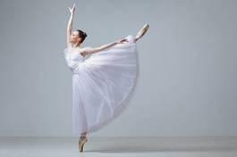 Plakat balet piękny dziewczynka tancerz kobieta