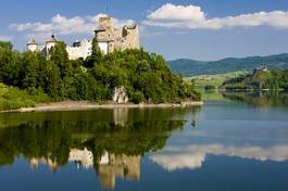 Plakat architektura europa stary woda zamek