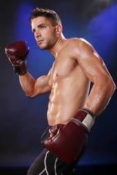 Plakat portret bokser ciało