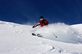 Fotoroleta narty ośrodek narciarski proszek 