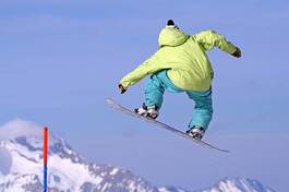 Fototapeta snowboard narty śnieg