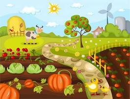Plakat zdrowy rolnictwo owoc