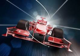 Plakat sport wyścig motor samochód
