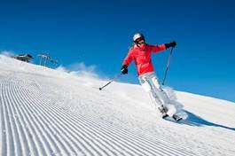 Plakat narciarz góra obraz sport śnieg