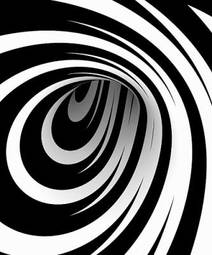 Plakat modny 3d ruch loki spirala