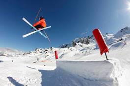 Naklejka narty sport ruch narciarz